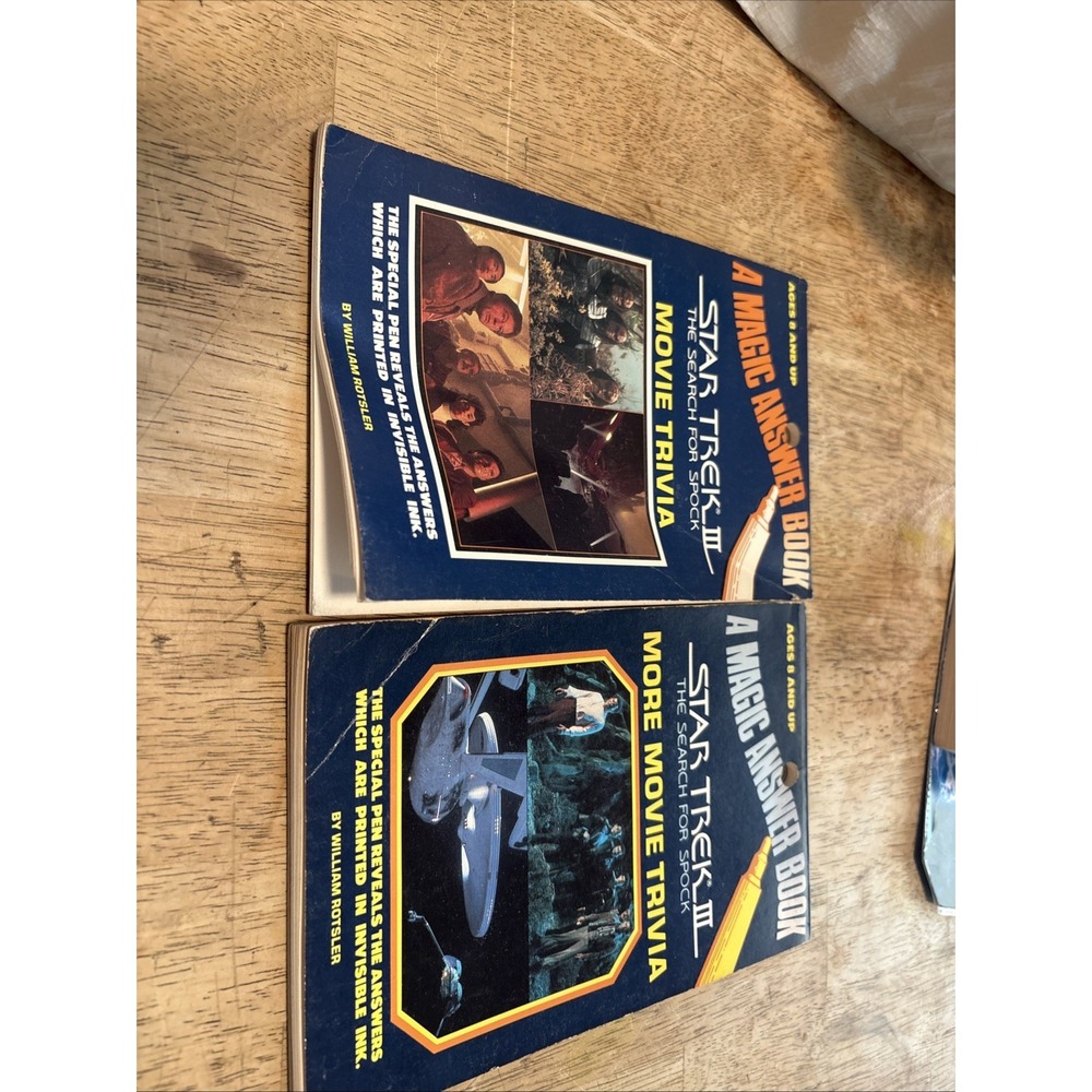 Lot 3 Star Trek III William Rotsler Books Vulcan Treasure Movie Trivia 1984